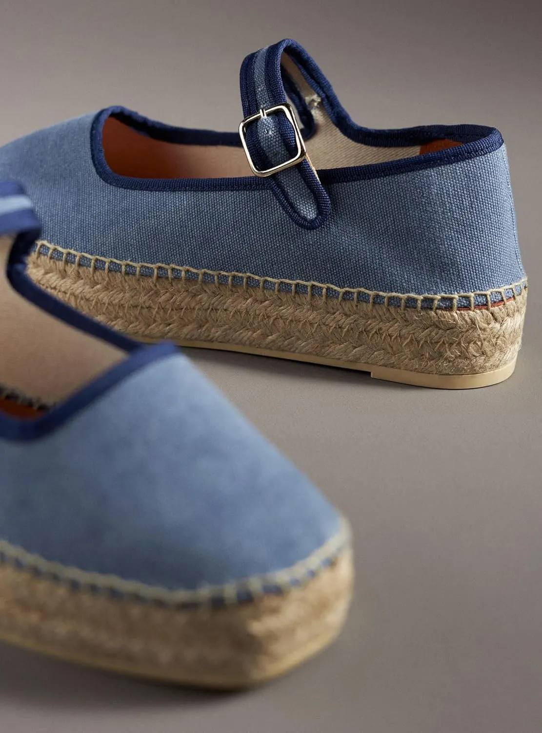 Mary Jane Espadrille Flats for Women Woven Ballet Flat Espadrille Canvas Summer Flats