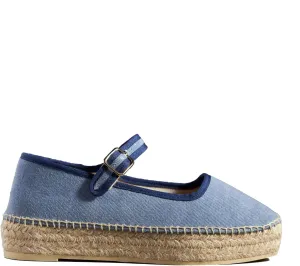 Mary Jane Espadrille Flats for Women Woven Ballet Flat Espadrille Canvas Summer Flats
