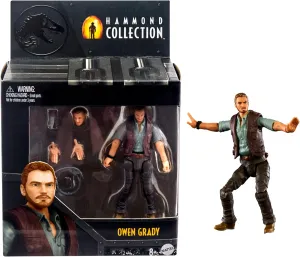 Mattel Jurassic World Hammond Collection Character Action Figure, Owen Grady Articulated Collectible Toy in 3.75-inch Scale