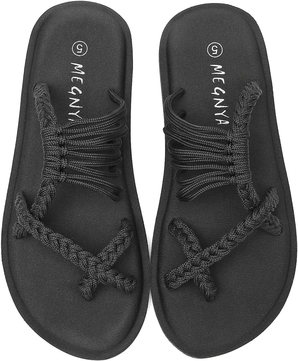 MEGNYA Yoga Mat Flip Flops for Women, Comfortable Foam Walking Sandals, Flexible and Lightweight Slippers for Beach/Holiday/Poolside/Outdoor Activities