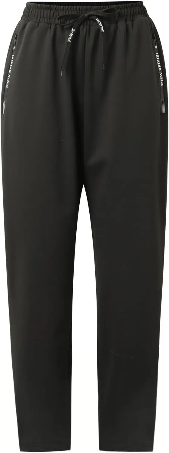 Men Cargo Combat Work Pant Sports Joggers Sweatpants Loose Fit Straight Leg Elastic Waist Chino Pants