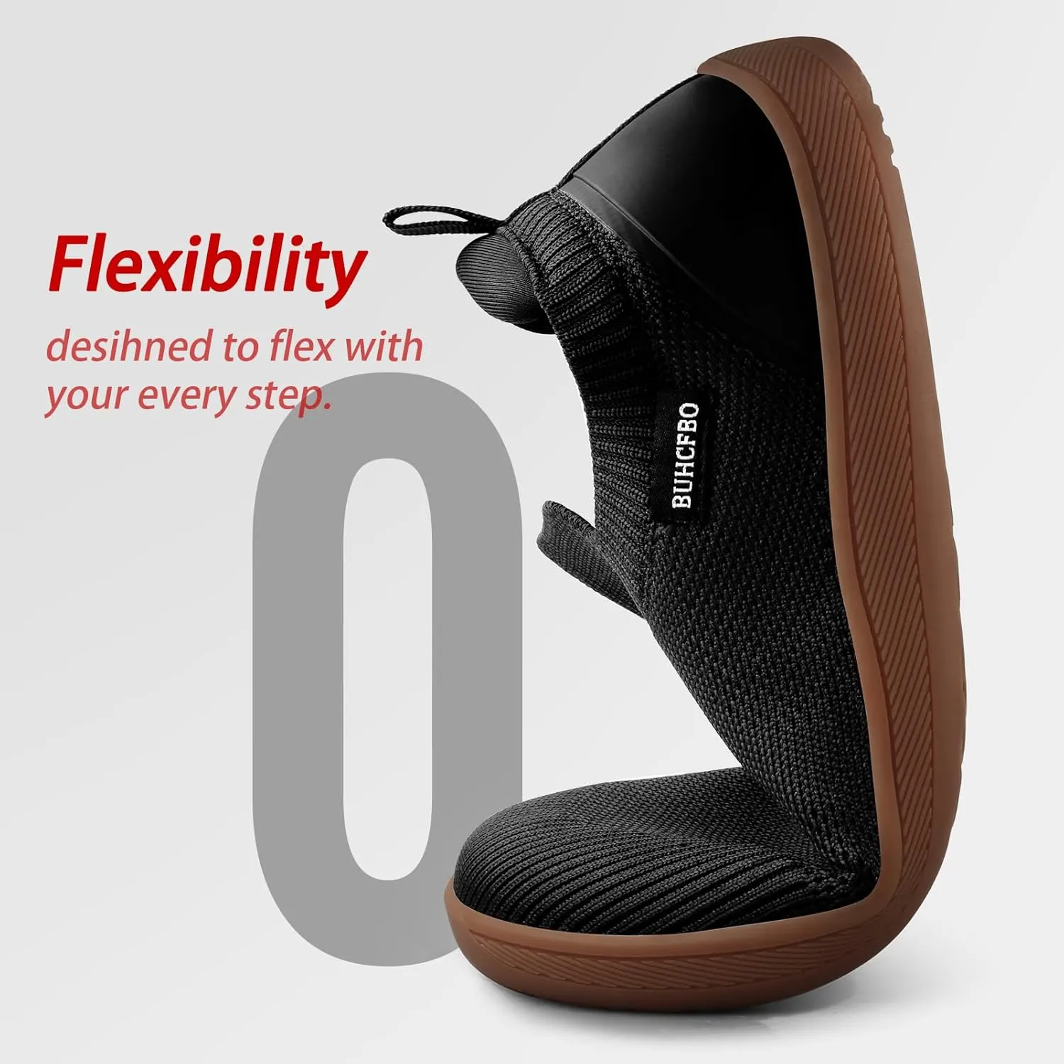 Men's Barefoot Shoes Minimalist Slip on Cross-Trainer Shoes Wide Toe Walking Shoes Zero Drop Sole Trail Running Sneakers Gym Workout Casual