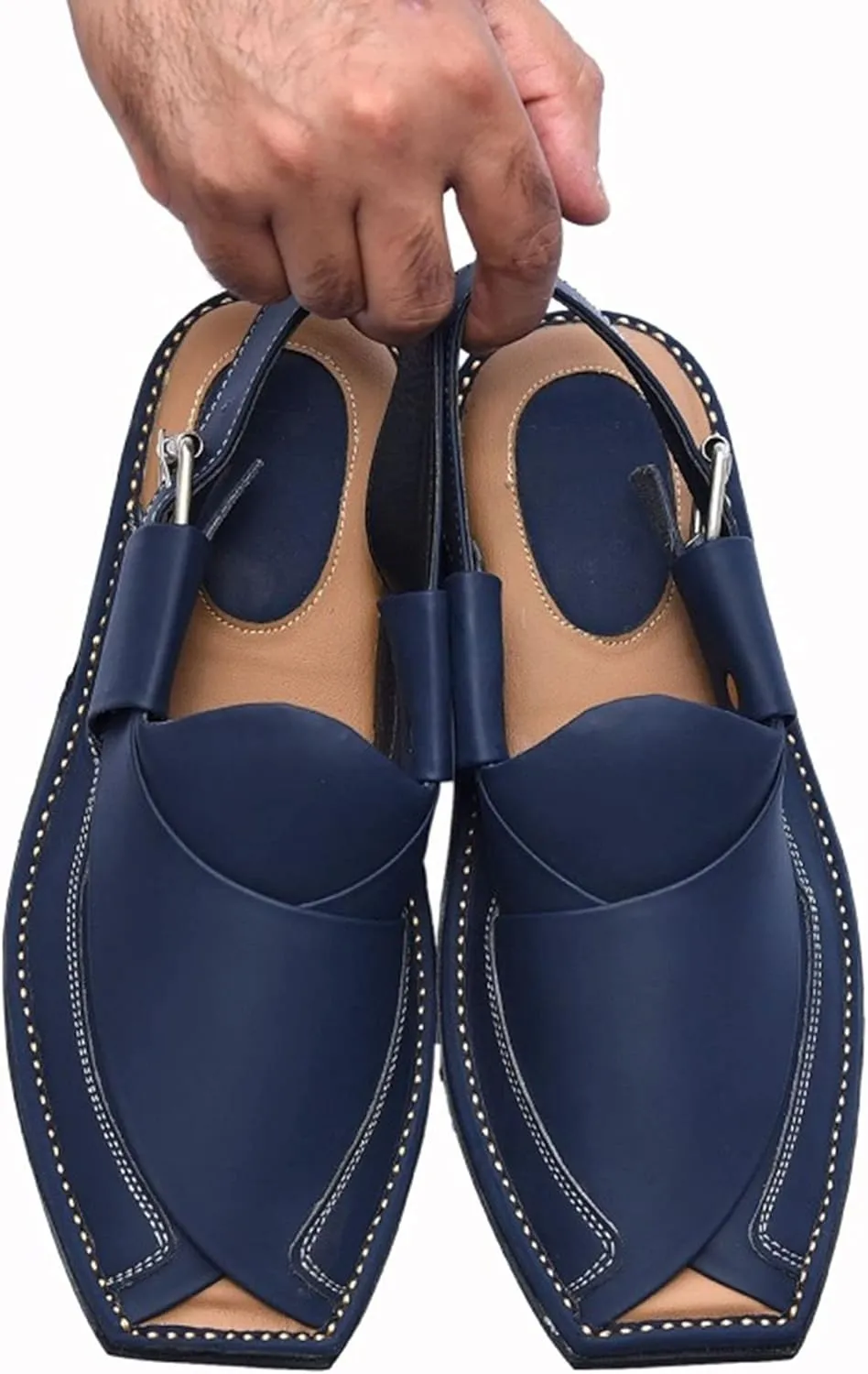 Mens Handmade Norozi Chappal with Double Sole - Real Leather Flip Flop Sandel - Sandalias Para Hombres