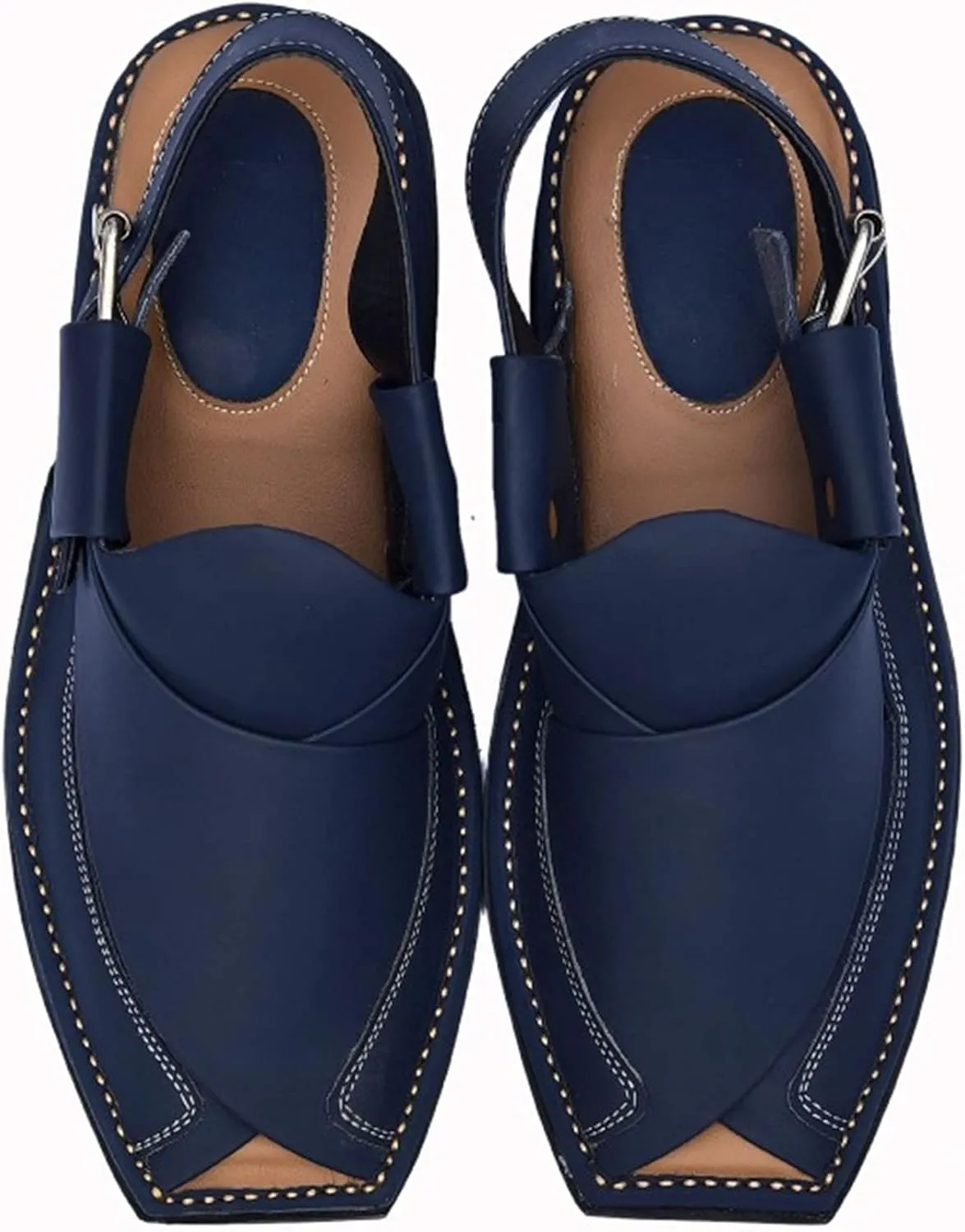 Mens Handmade Norozi Chappal with Double Sole - Real Leather Flip Flop Sandel - Sandalias Para Hombres