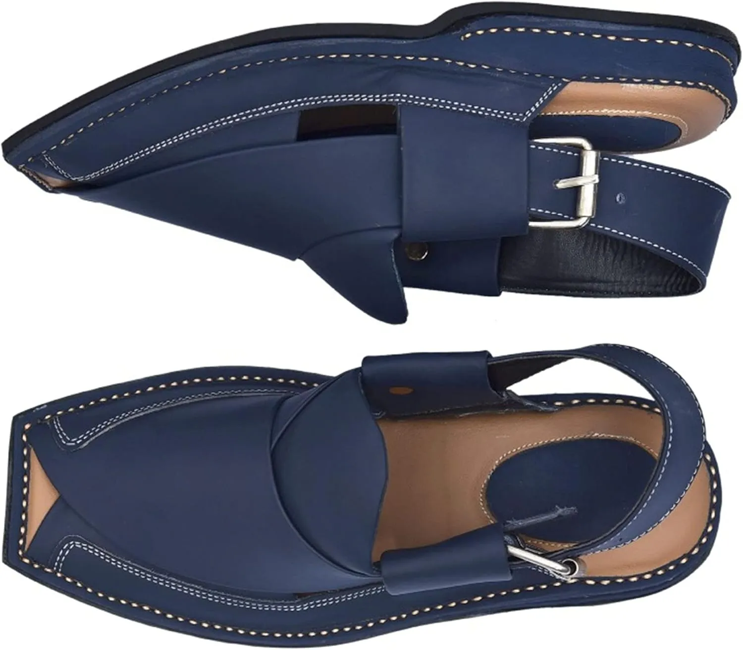 Mens Handmade Norozi Chappal with Double Sole - Real Leather Flip Flop Sandel - Sandalias Para Hombres
