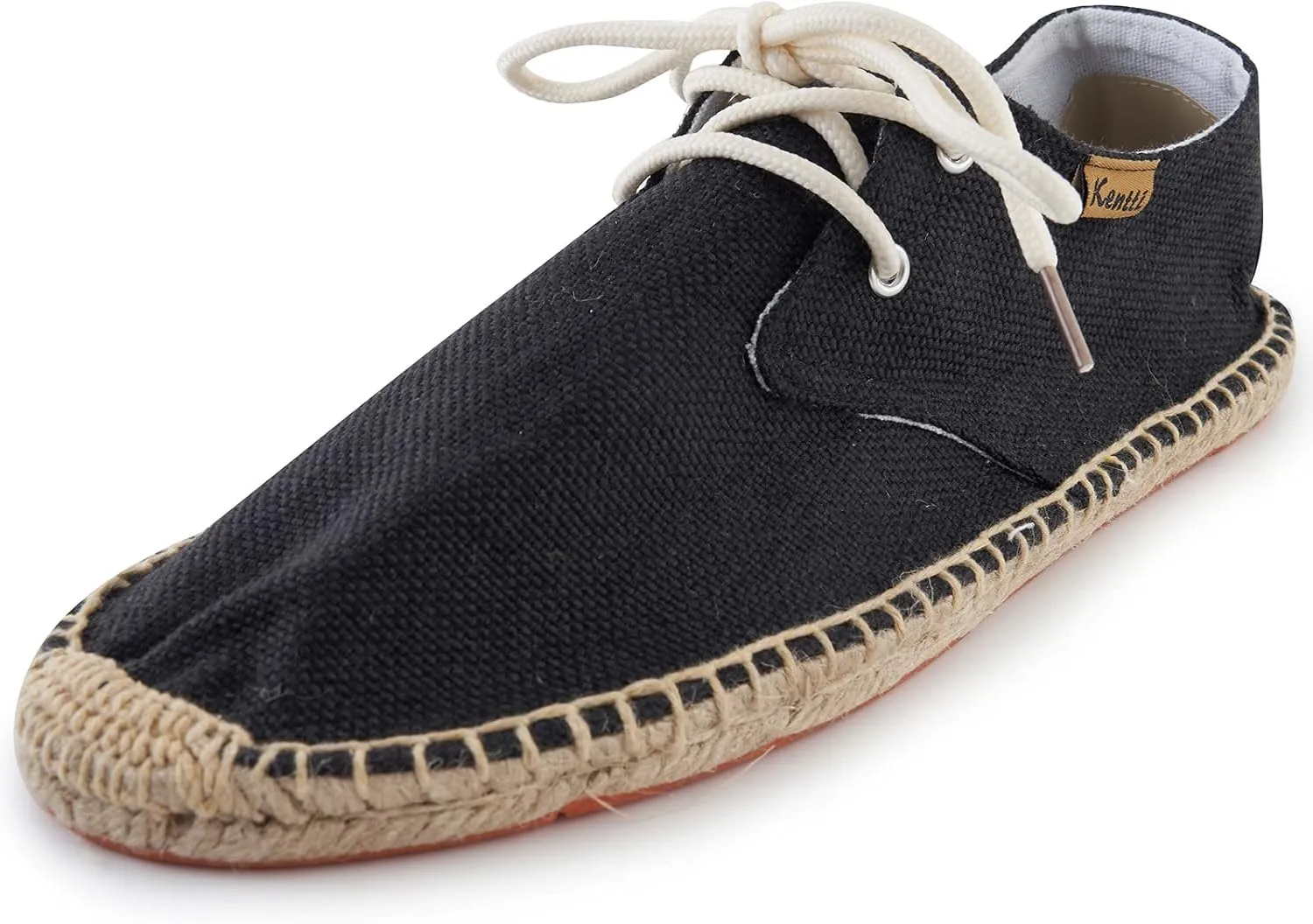 Men's Lace up Casual Canvas Slip on Flat Espadrille Shoes