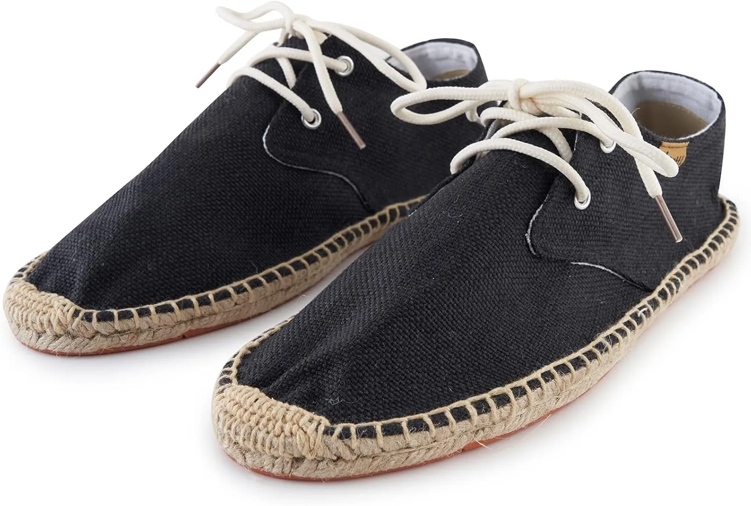 Men's Lace up Casual Canvas Slip on Flat Espadrille Shoes
