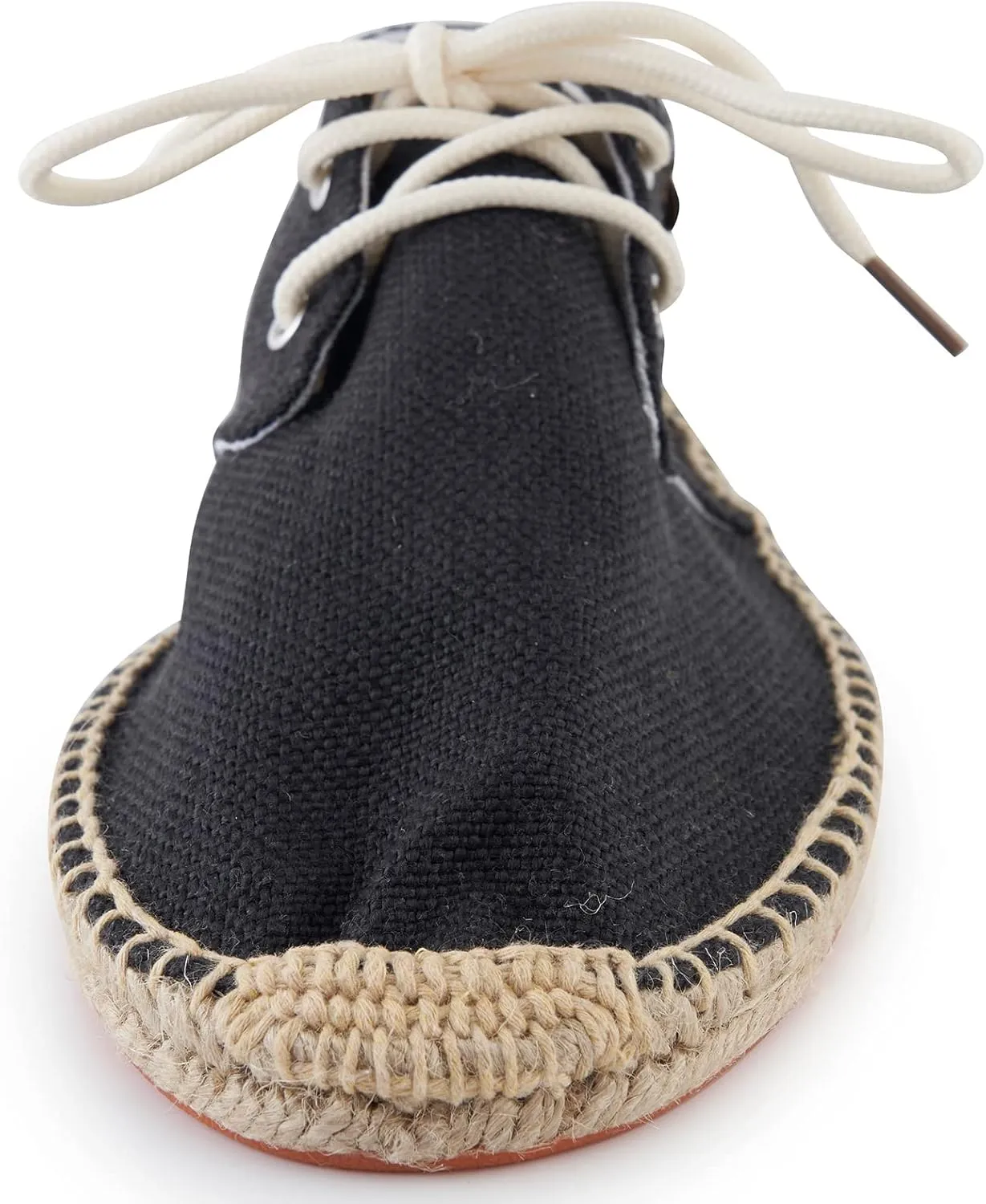 Men's Lace up Casual Canvas Slip on Flat Espadrille Shoes