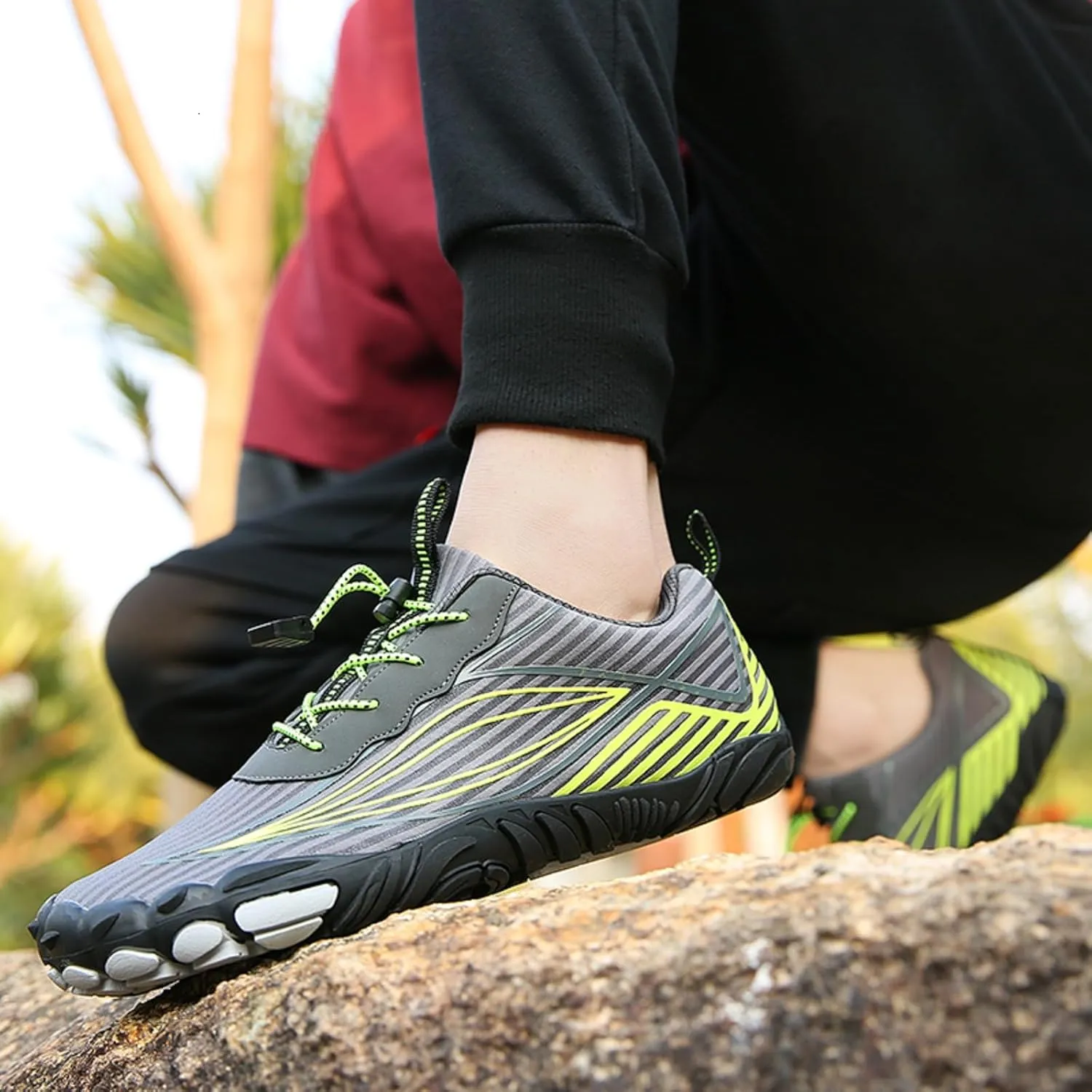 Mens Womens Barefoot Trail Running Shoes Wide Toe Box Zero Drop Cross-Trainer Walking