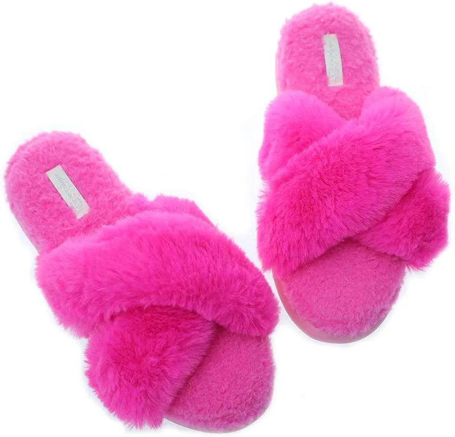 Millffy womens slippers cross band Mrs slip on flip flop slippers open toe house slippers for summer