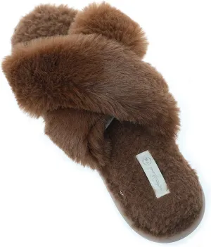 Millffy womens slippers cross band Mrs slip on flip flop slippers open toe house slippers for summer
