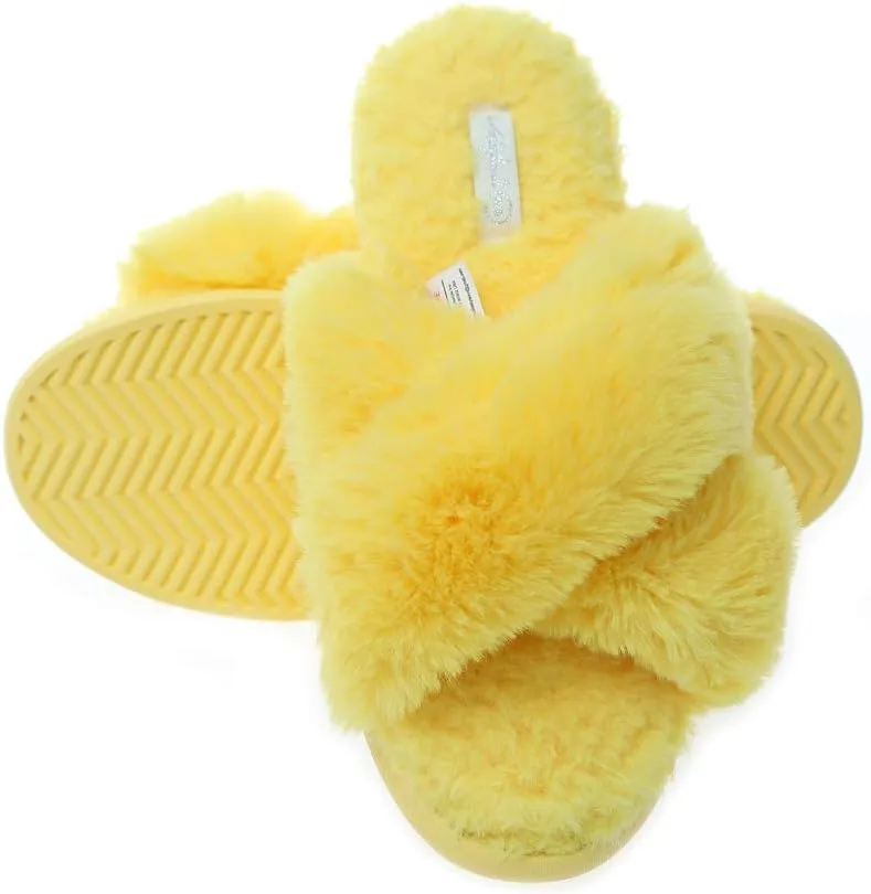 Millffy womens slippers cross band Mrs slip on flip flop slippers open toe house slippers for summer