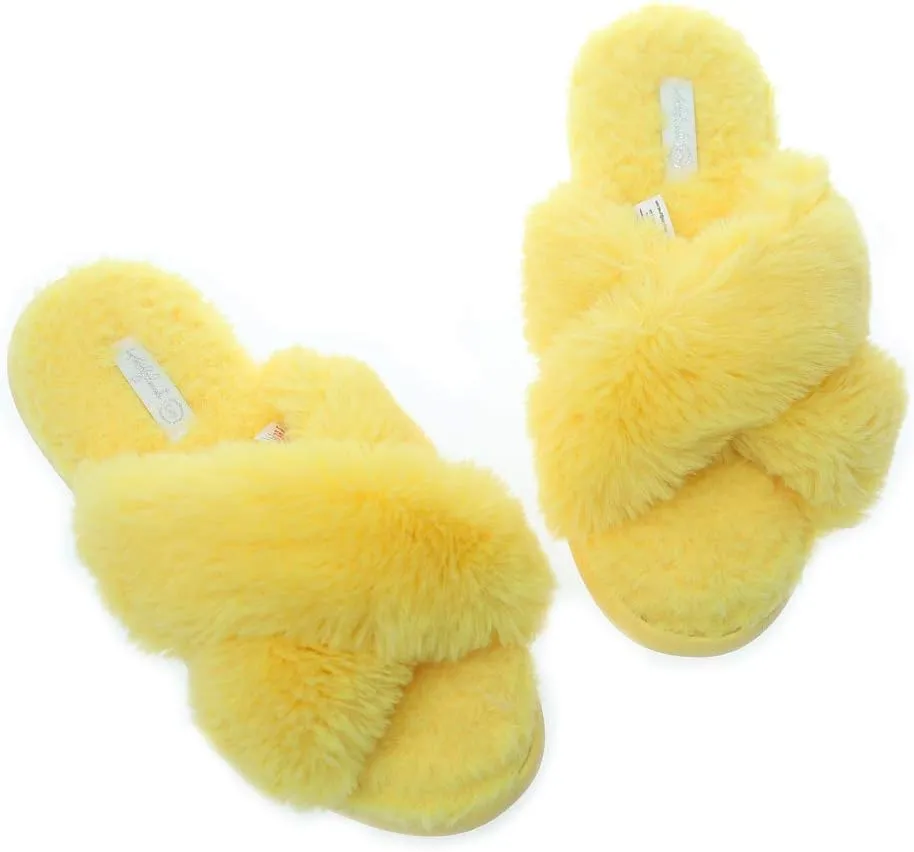 Millffy womens slippers cross band Mrs slip on flip flop slippers open toe house slippers for summer