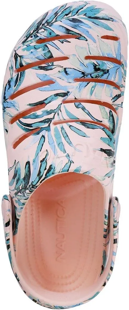 Nautica Women's Clogs - Athletic Sports Sandal - Water Shoes Slip-On with Adjustable Back Strap - Beach Sports Shoe - River Edge