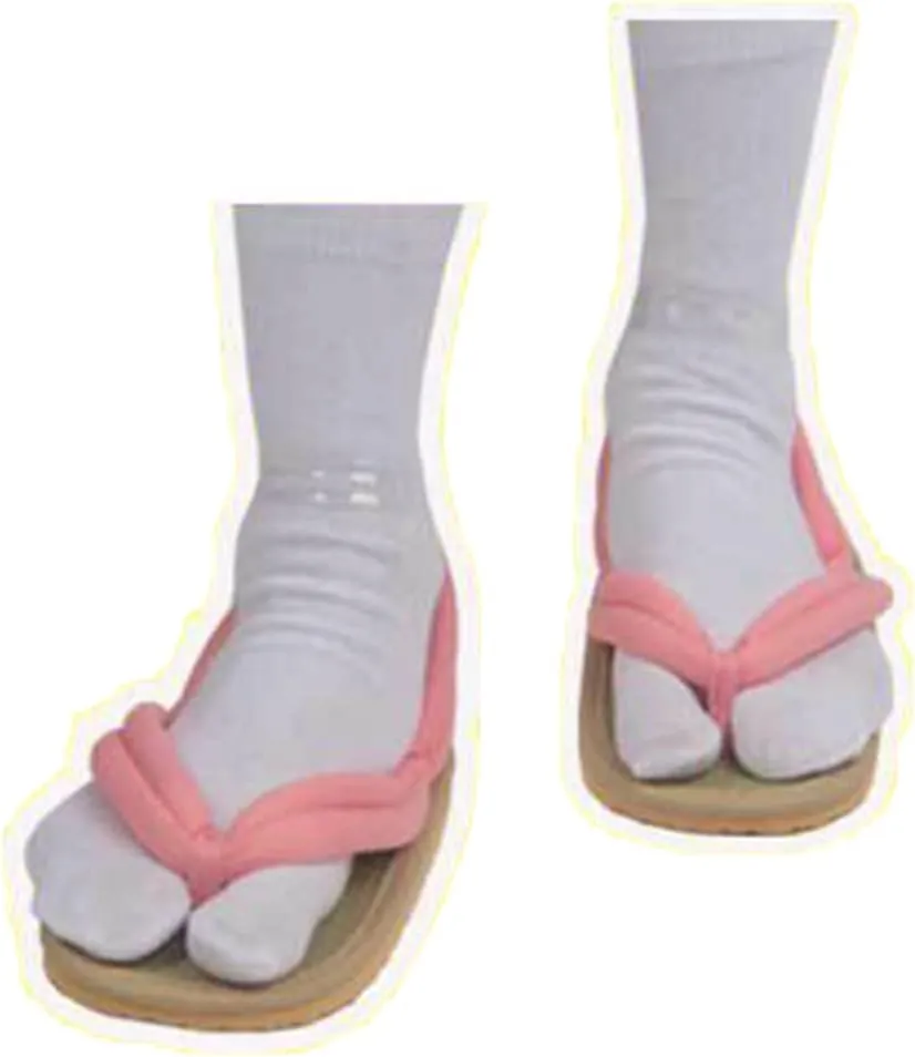 Nezuko Cosplay Clogs Kochou Clog Rengoku Geta Tanjirou Zenitsu Clog Wooden Flip Flops with Socks