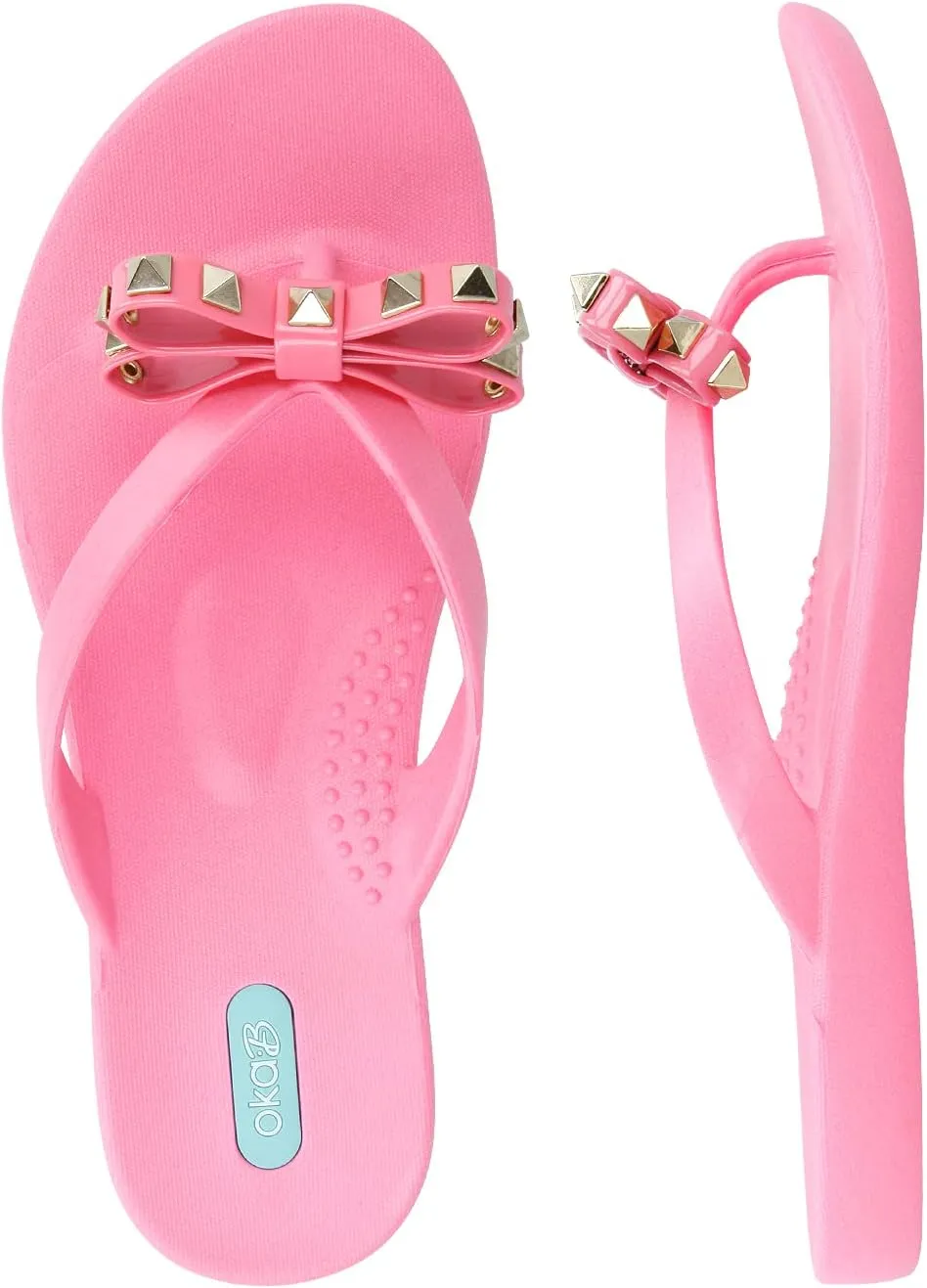Oka-B Women's Chase Bow Flip Flop Sandal