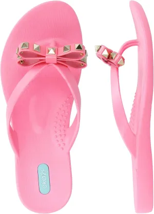 Oka-B Women's Chase Bow Flip Flop Sandal