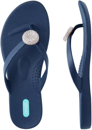 Oka-B Women's Lucky Rhinestone Flip Flop Sandal