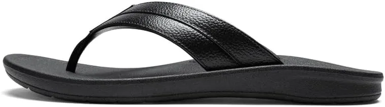 OKABASHI Men's Voyager Flip Flop | Scultped Footbed w/Nonslip Grip | Slip Resistent & Waterproof | Sustainably Made in the USA