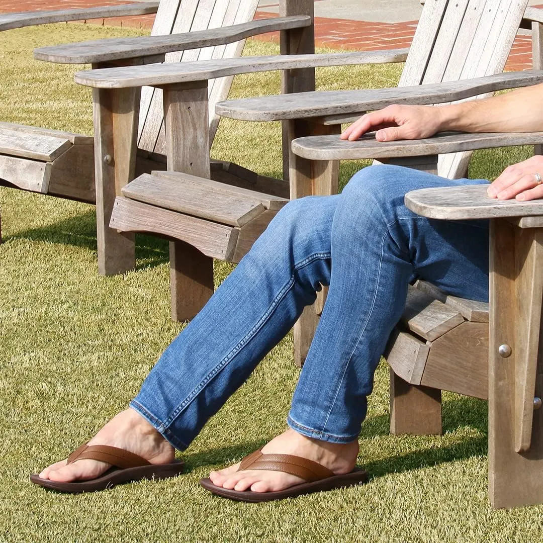 OKABASHI Men's Voyager Flip Flop | Scultped Footbed w/Nonslip Grip | Slip Resistent & Waterproof | Sustainably Made in the USA