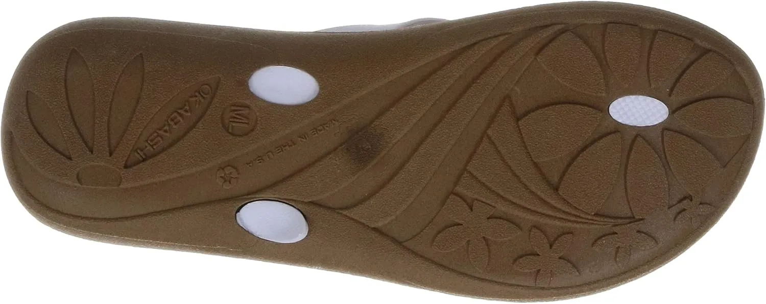 OKABASHI Women's Breeze Flip Flop | Contoured Footbed w/Arch Support for All-Day Comfort | Slip-Resistant & Waterproof | Sustainably Made in The USA