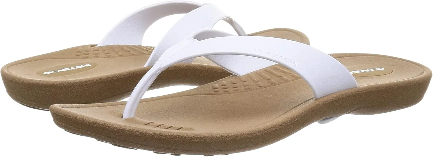 OKABASHI Women's Breeze Flip Flop | Contoured Footbed w/Arch Support for All-Day Comfort | Slip-Resistant & Waterproof | Sustainably Made in The USA