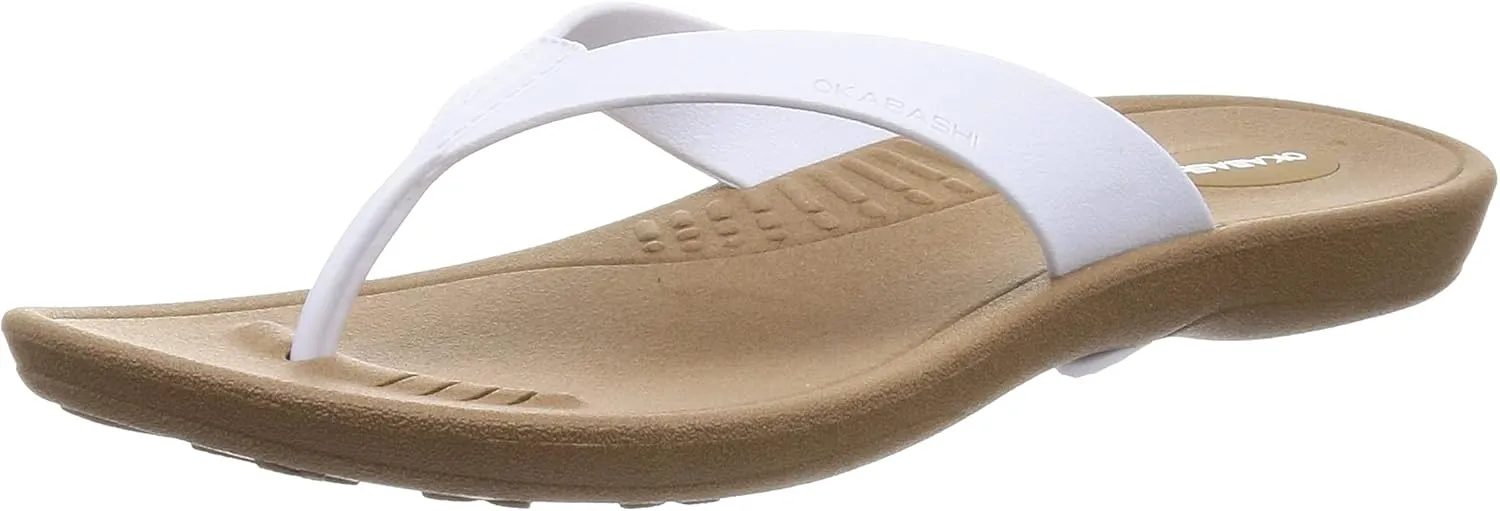 OKABASHI Women's Breeze Flip Flop | Contoured Footbed w/Arch Support for All-Day Comfort | Slip-Resistant & Waterproof | Sustainably Made in The USA