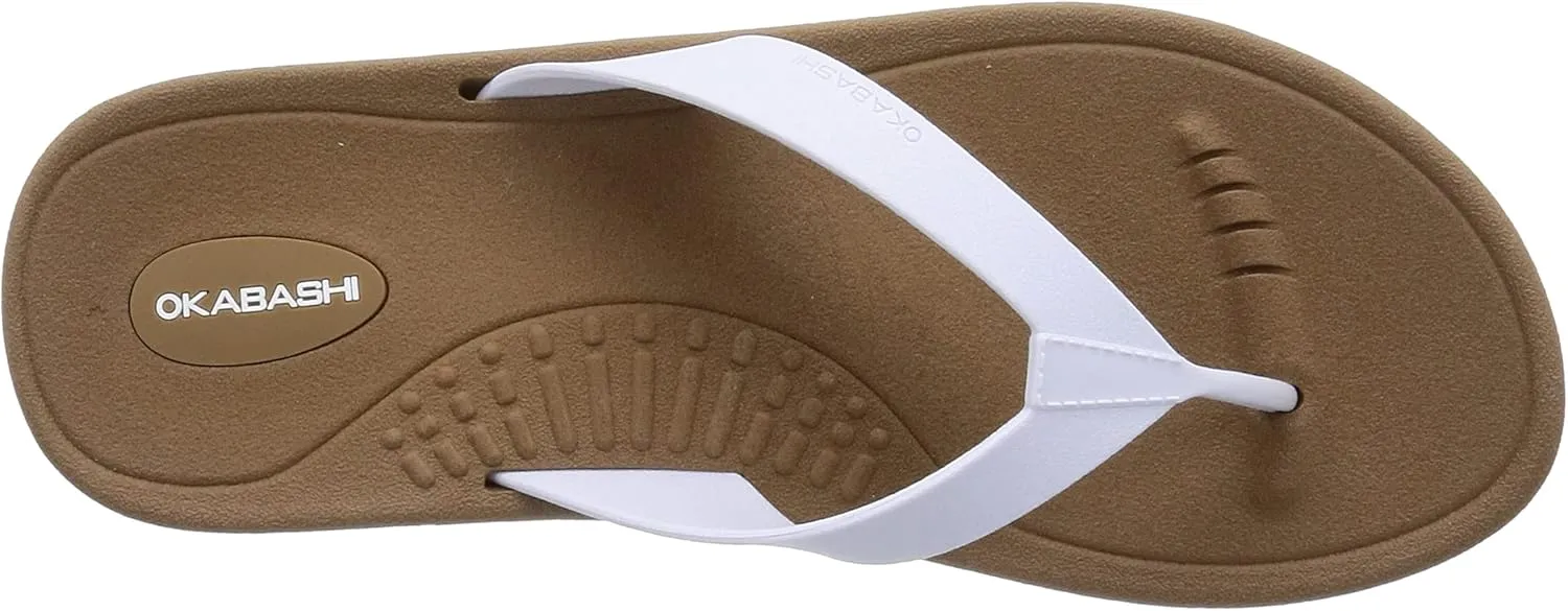 OKABASHI Women's Breeze Flip Flop | Contoured Footbed w/Arch Support for All-Day Comfort | Slip-Resistant & Waterproof | Sustainably Made in The USA