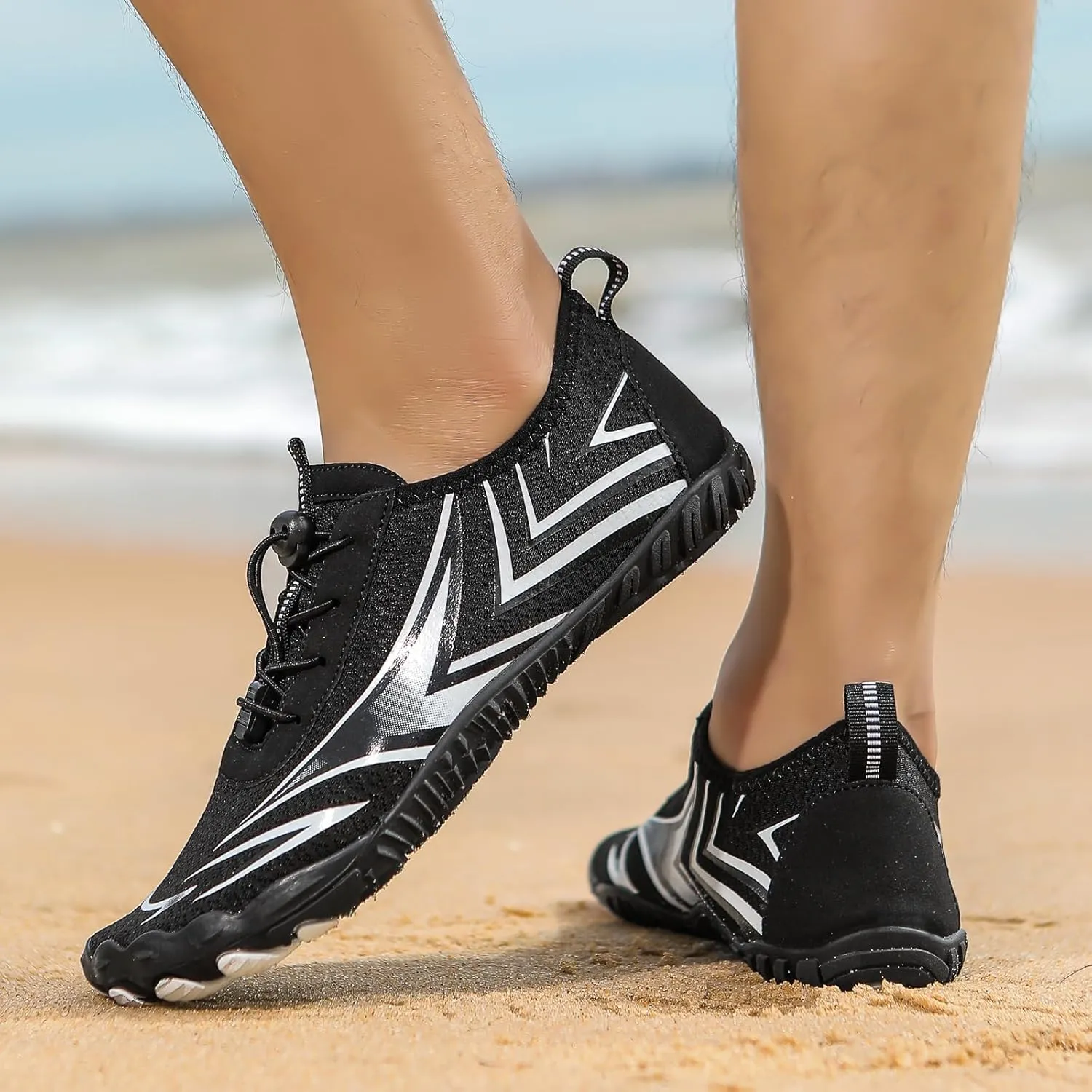 Orthotic Water Shoes with Arch Support for Women Wide Width Walking Barefoot Grounded Footwear for Women Men with Neuropathy Wide Toe Box Sneakers Diabetic Shoes Swim Beach Pool Shoe Unisex