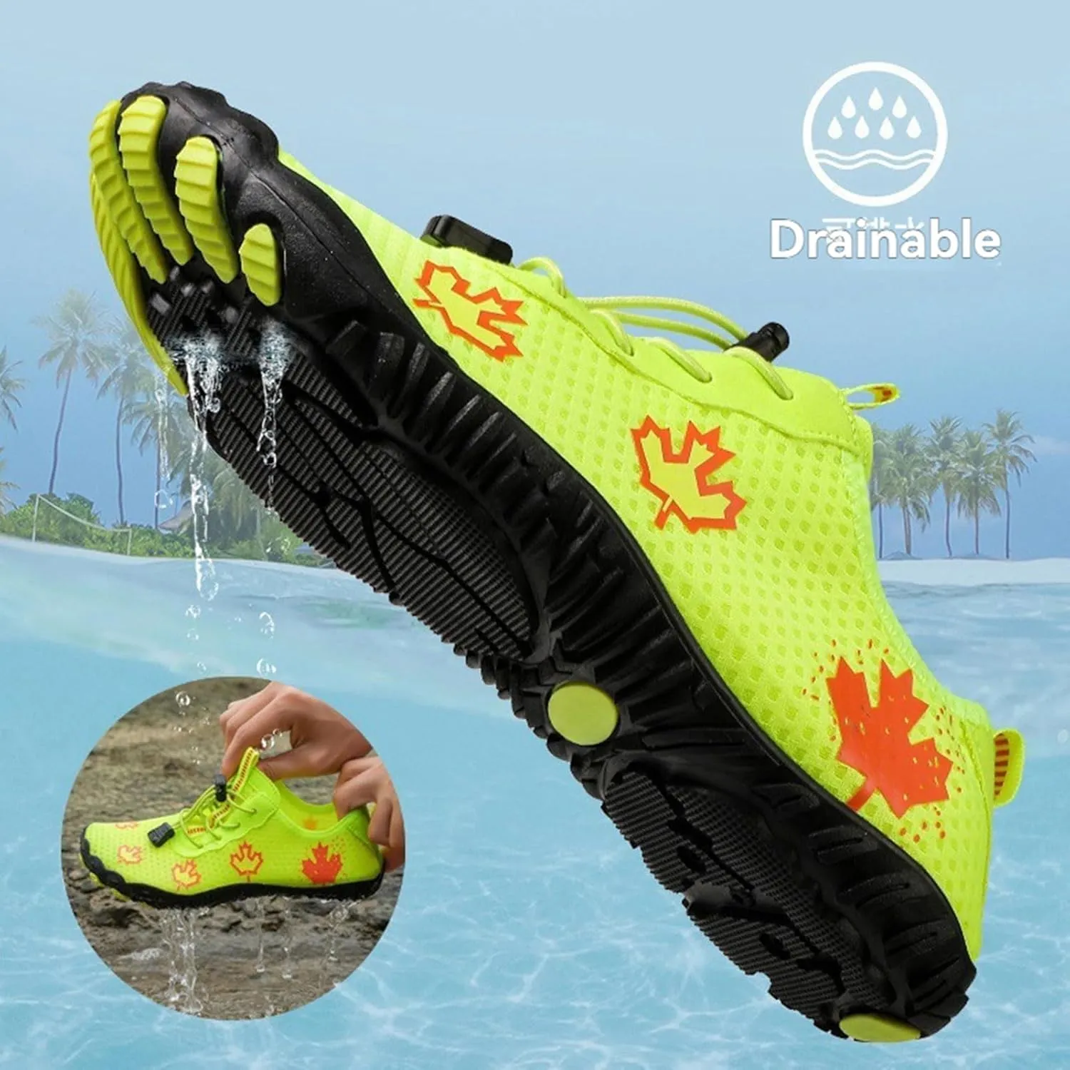 Orthotic Water Shoes with Arch Support for Women Wide Width Walking Barefoot Grounded Footwear for Women Men with Neuropathy Wide Toe Box Sneakers Diabetic Shoes Swim Beach Pool Shoe Unisex