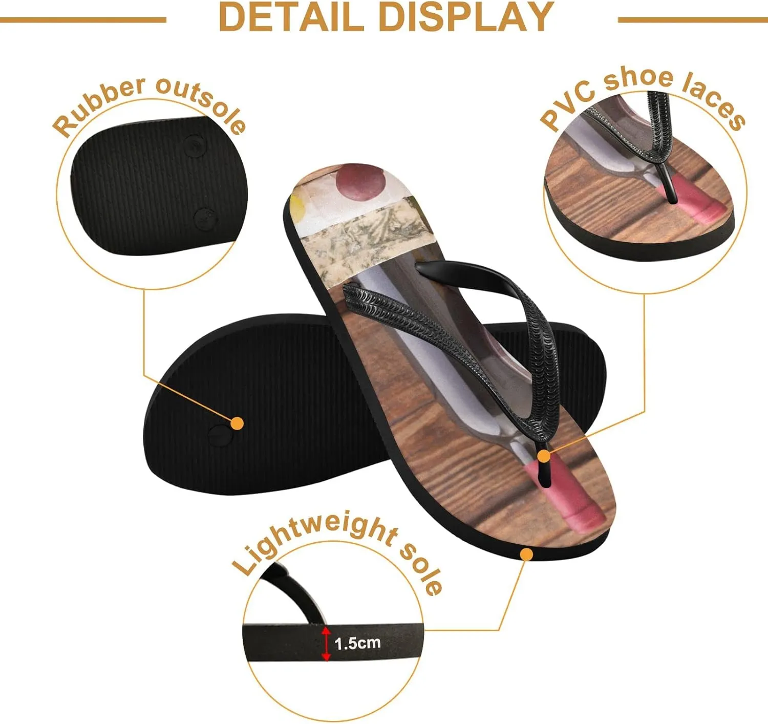 Oyihfvs Flip Flops Flip Sandal Home Slippers Hotel Spa Bedroom for Men Women XS-XXL