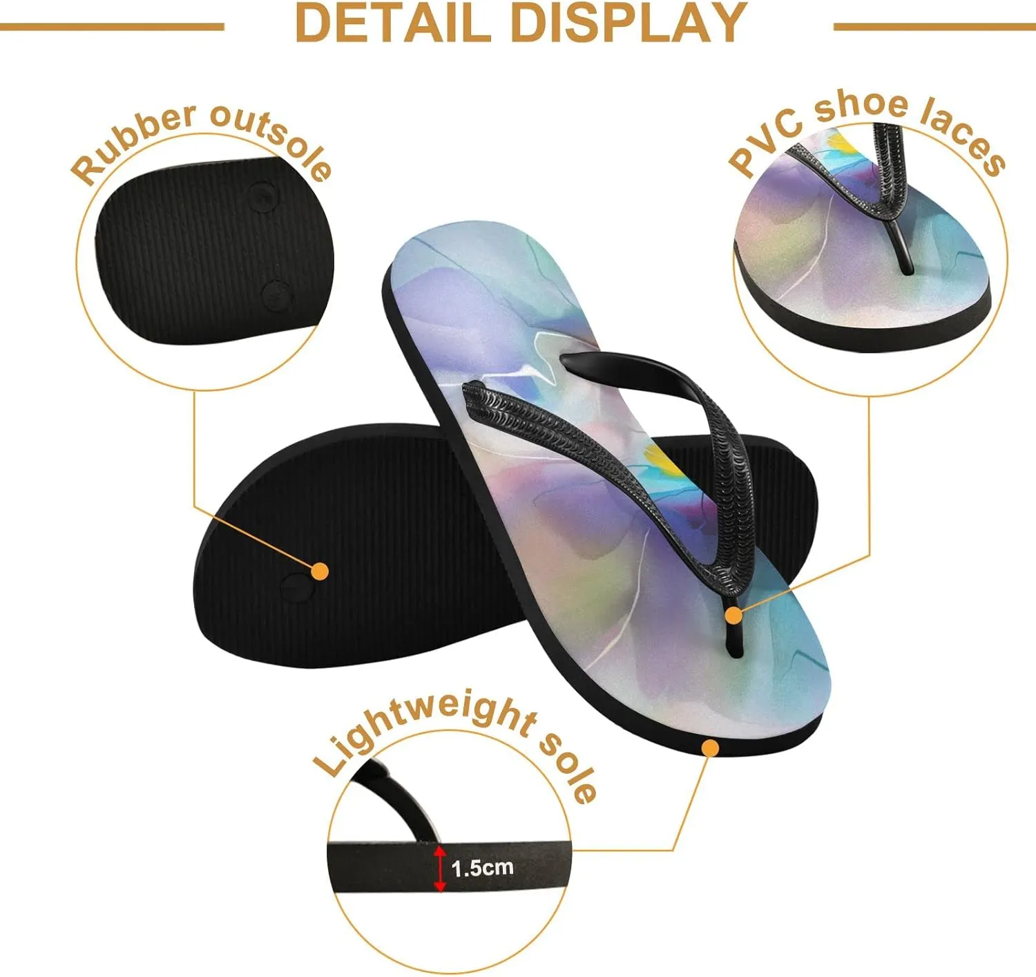 Oyihfvs Flip Flops Flip Sandal Home Slippers Hotel Spa Bedroom for Men Women XS-XXL