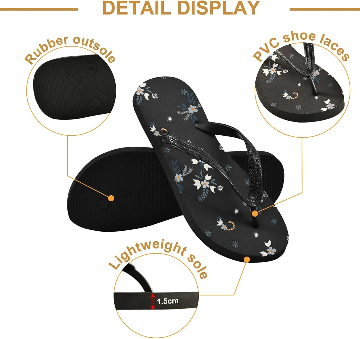 Oyihfvs Flip Flops Flip Sandal Home Slippers Hotel Spa Bedroom for Men Women XS-XXL