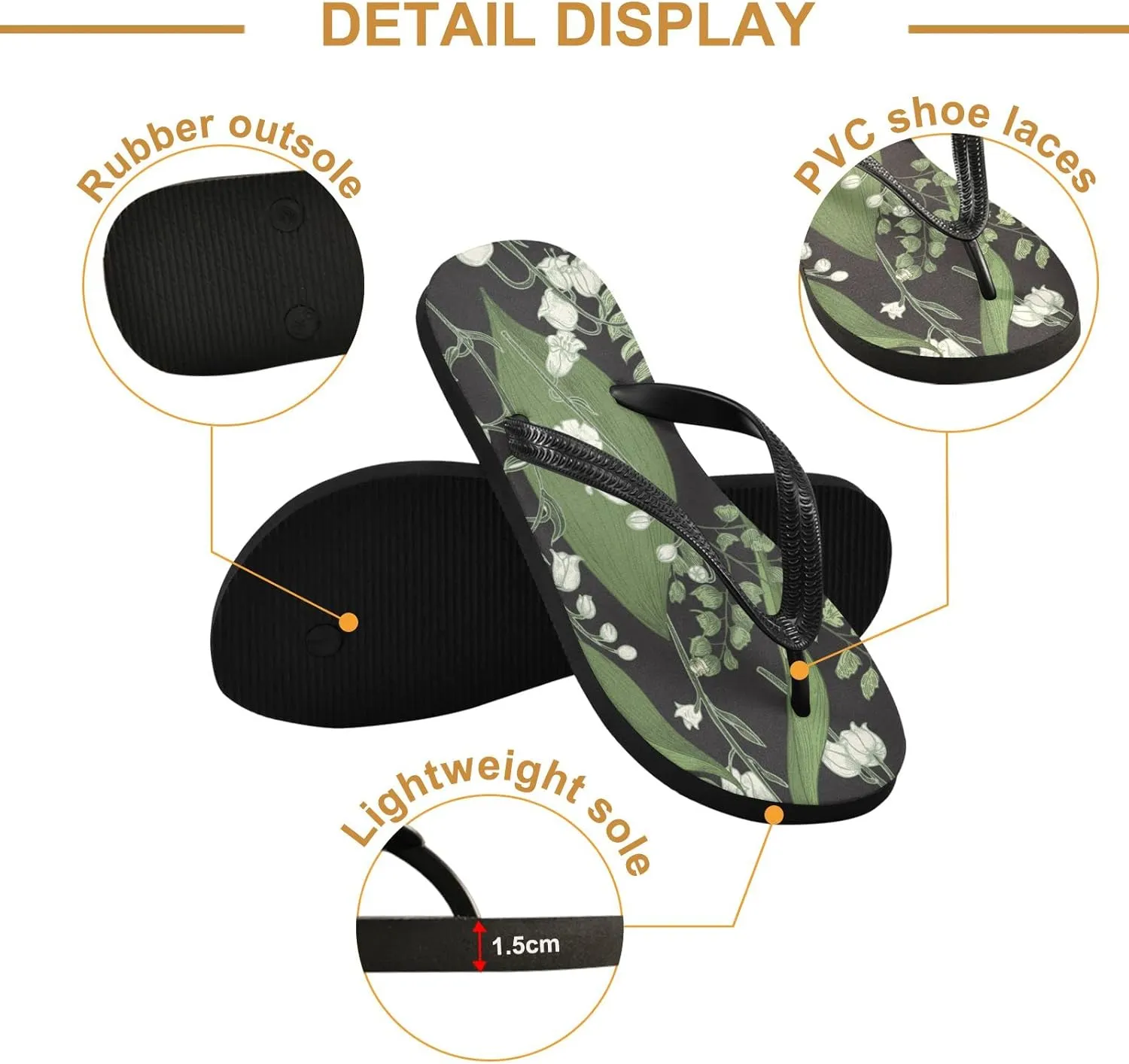 Oyihfvs Flip Flops Flip Sandal Home Slippers Hotel Spa Bedroom for Men Women XS-XXL