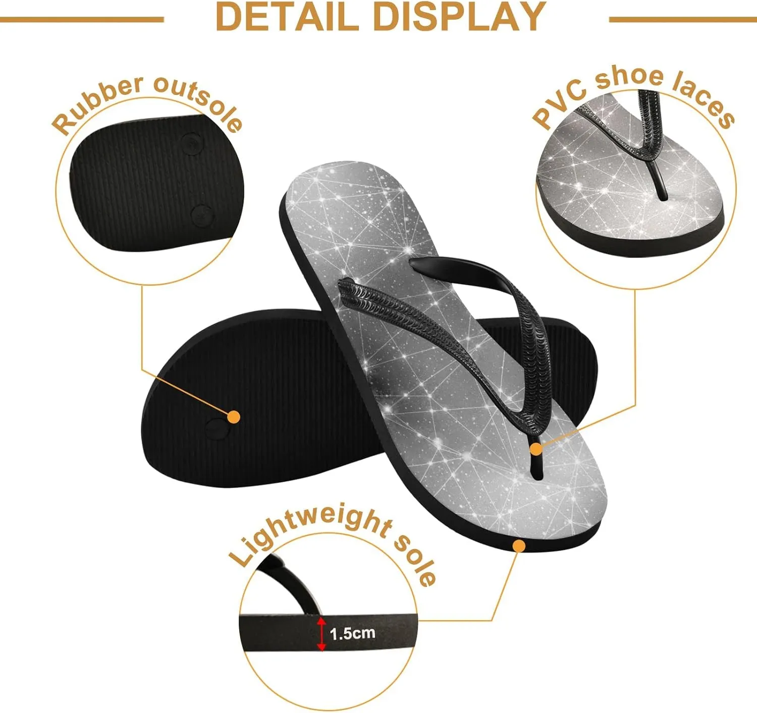 Oyihfvs Flip Flops Flip Sandal Home Slippers Hotel Spa Bedroom for Men Women XS-XXL
