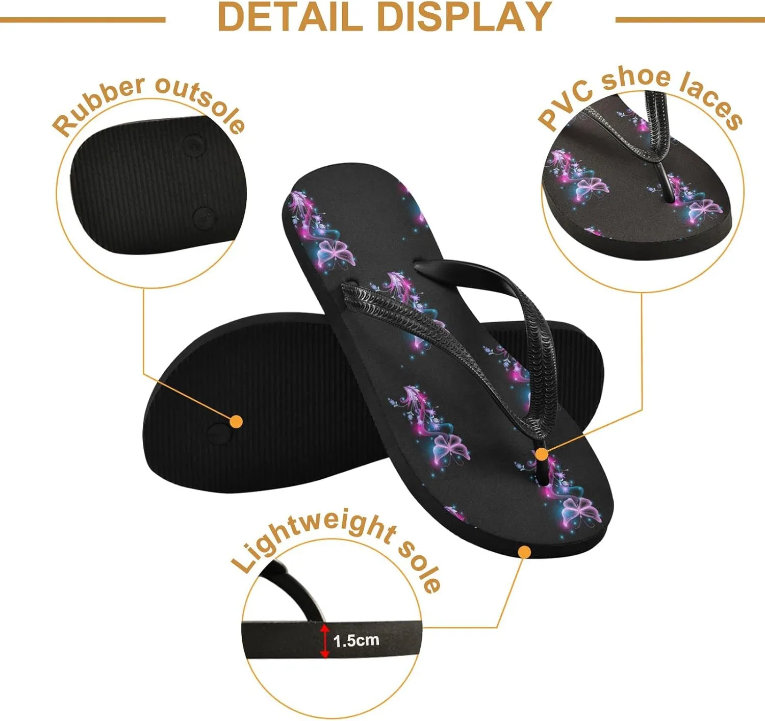 Oyihfvs Flip Flops Flip Sandal Home Slippers Hotel Spa Bedroom for Men Women XS-XXL