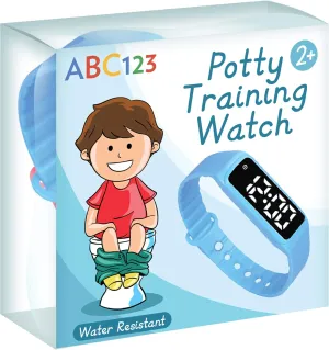 Potty Training Watch - Baby Reminder Water Resistant Timer for Toilet Training Kids & Toddler (Blue)