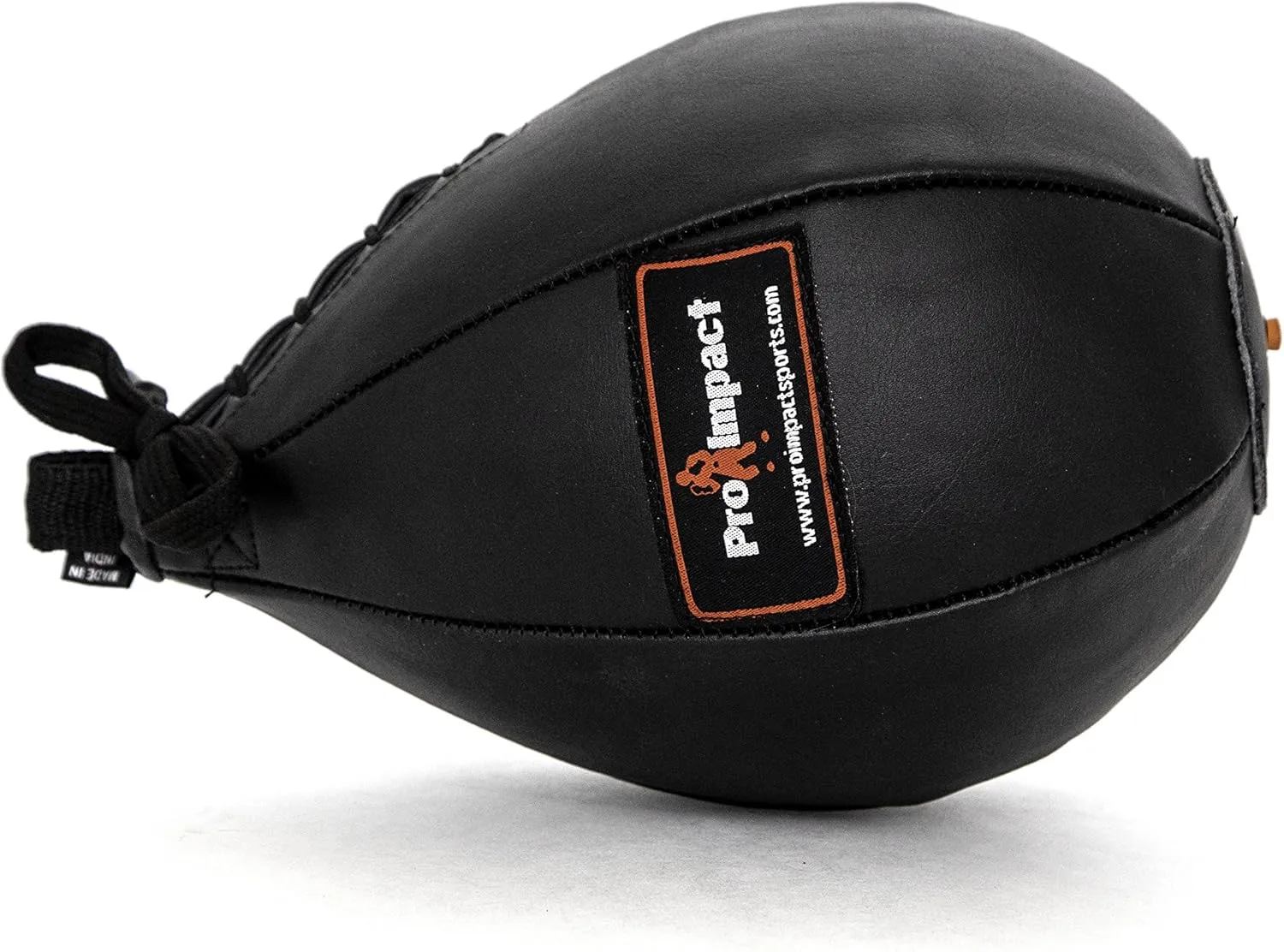 Pro Impact PU Leather Speed Bag – Pear Shaped Hanging Ball for Boxing, MMA & Muay Thai – Training Equipment for Doorway Hanging Ceiling – Boxer Accuracy Workout, Drills & Exercise – Punching Trainer