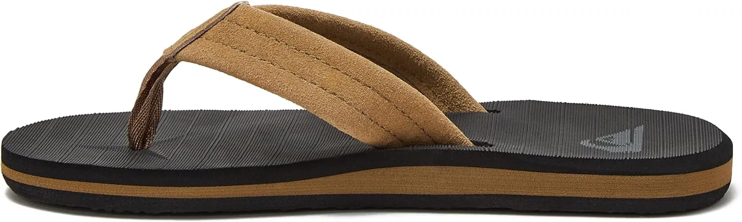 Quiksilver Boy's Carver Suede Fixed Strap Kids Flip Flop Youth Sandal