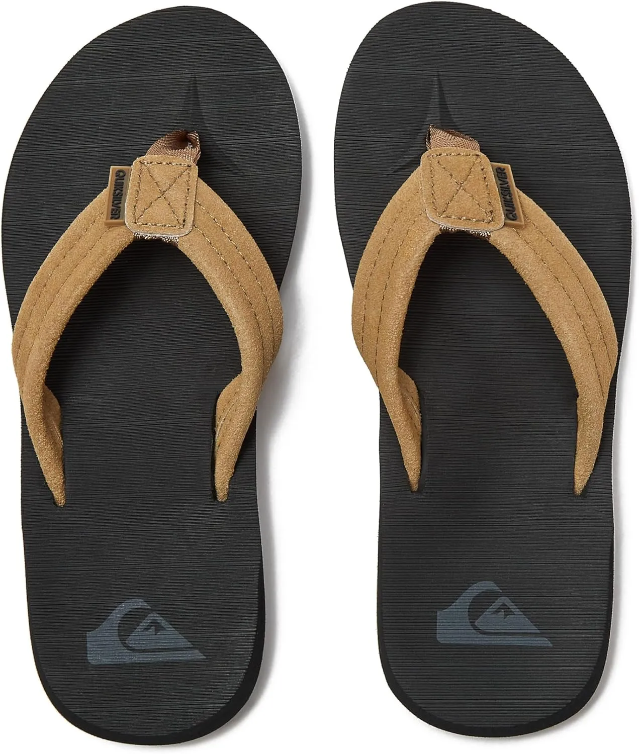 Quiksilver Boy's Carver Suede Fixed Strap Kids Flip Flop Youth Sandal
