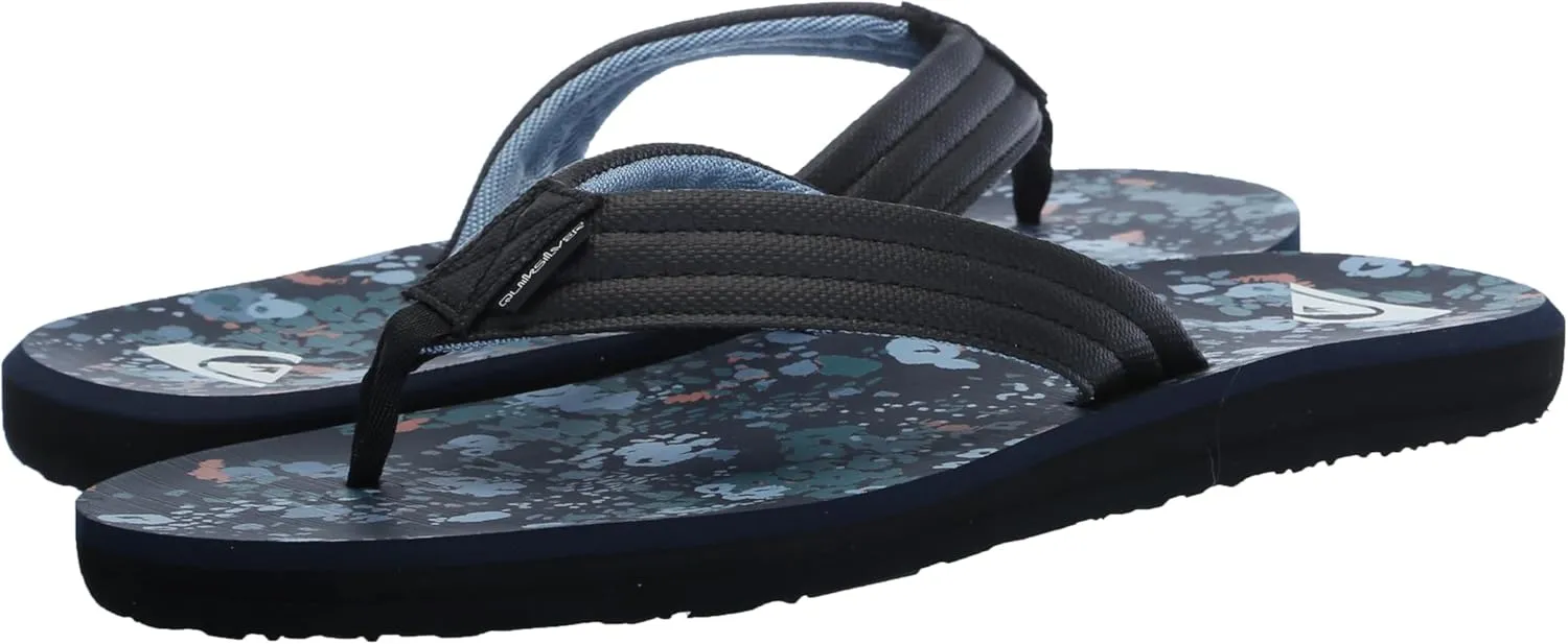 Quiksilver Men's Carver Print 3 Point Flip Flop Athletic Sandal