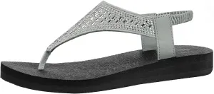 Ranberone Women's Yoga Mat Flip Flops Casual Flat Summer Beach Sandals