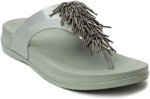 REDVOLUTION Women's Rhinestone Sandals Soft Platform Footbed Midsole Fashion Flip Flop