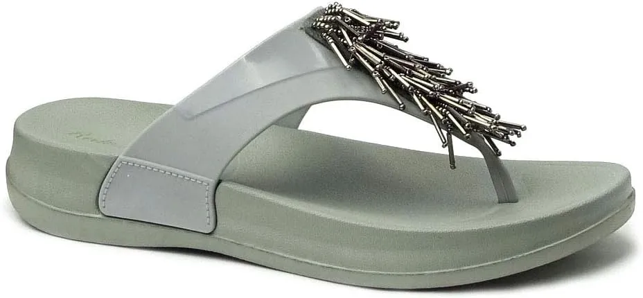 REDVOLUTION Women's Rhinestone Sandals Soft Platform Footbed Midsole Fashion Flip Flop
