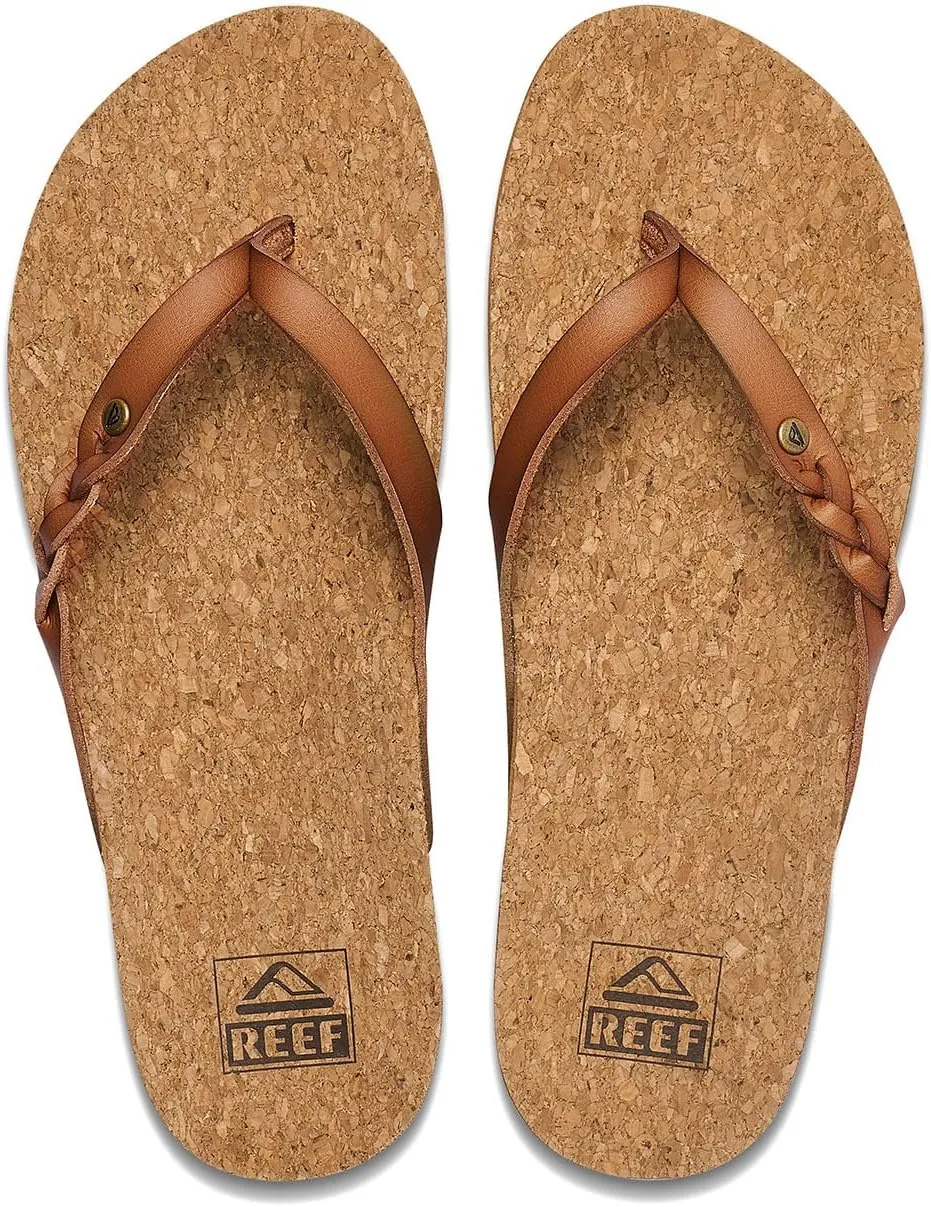 REEF Cushion Court Twist Women's Flip Flop, Molded Cushion Footbed, Arch Support