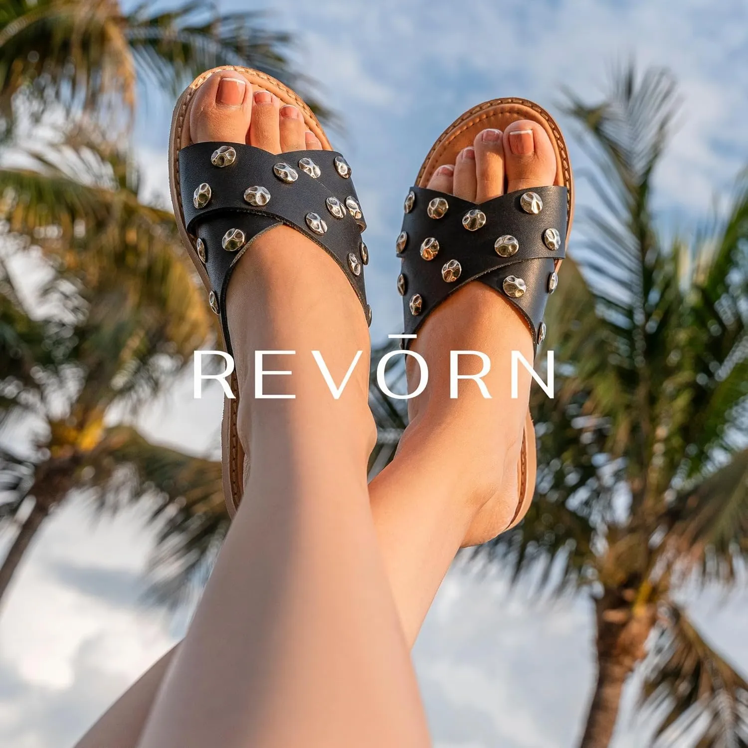 REVORN - SHINE Designer Sandal | Handcrafted Women Sandal | 100% Genuine Leather | Ultra Comfortable Insole | Flexible Sole | Sophisticated Design