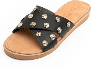 REVORN - SHINE Designer Sandal | Handcrafted Women Sandal | 100% Genuine Leather | Ultra Comfortable Insole | Flexible Sole | Sophisticated Design