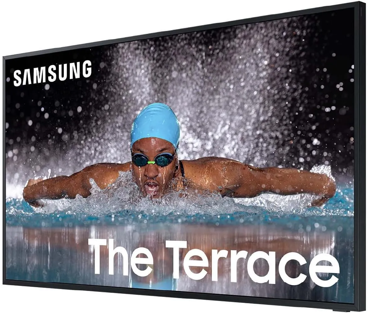 SAMSUNG 75-Inch Class Neo QLED 4K The Terrace Partial Sun, Quantum HDR , Dolby Atmos, Wide Viewing Angle, Weather Resistant, Anti-Glare Outdoor Smart TV w/Alexa Built-in, (QN75LST7DAFXZA, 2024 Model)