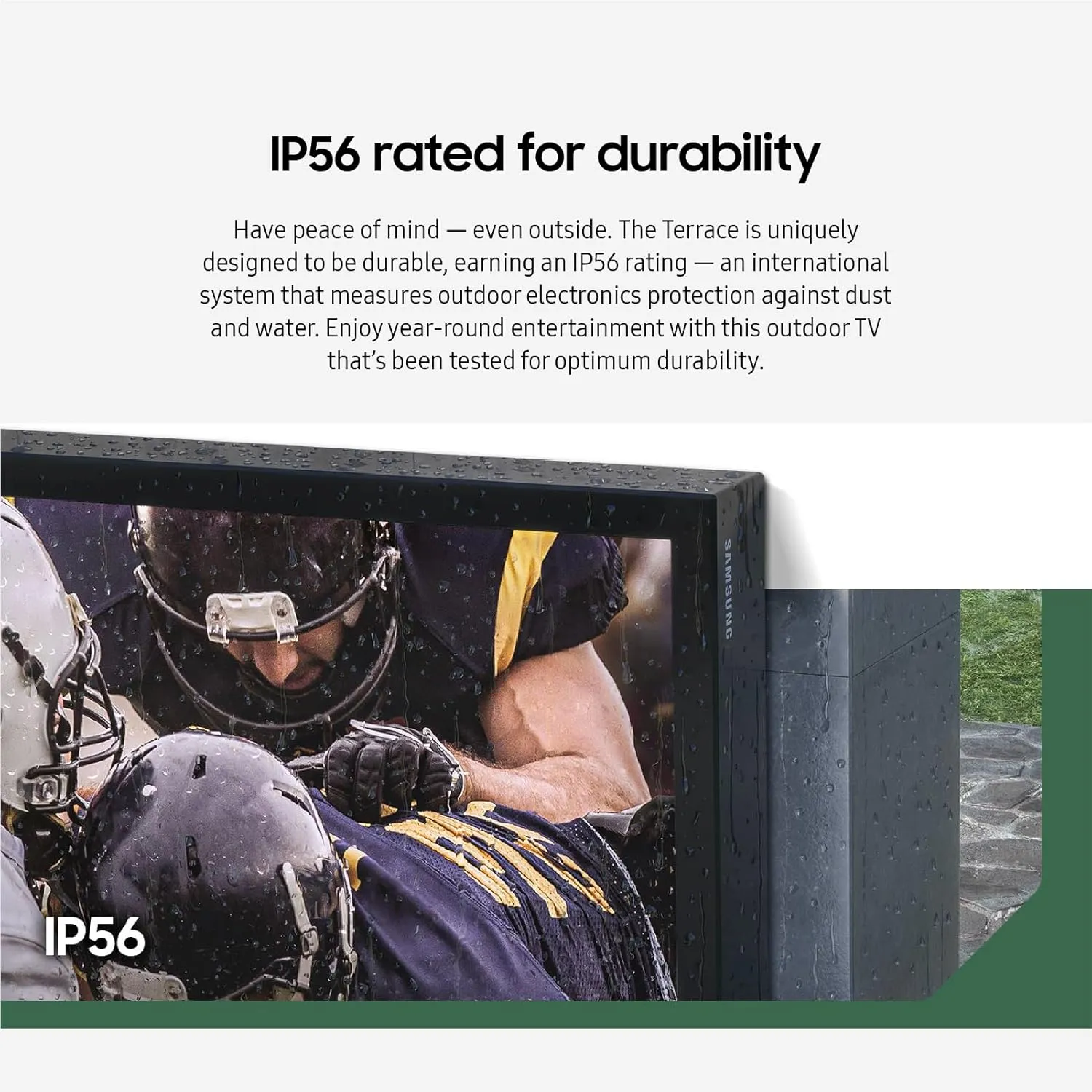SAMSUNG 75-Inch Class Neo QLED 4K The Terrace Partial Sun, Quantum HDR , Dolby Atmos, Wide Viewing Angle, Weather Resistant, Anti-Glare Outdoor Smart TV w/Alexa Built-in, (QN75LST7DAFXZA, 2024 Model)
