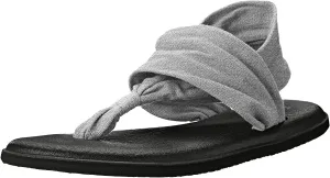 Sanuk Women's Yoga Sling 2 Metallic Flip Flop, Silver, 10 M US
